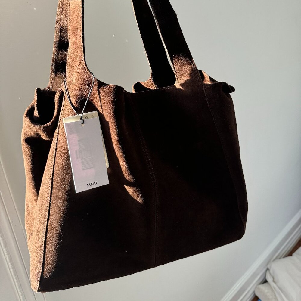 Mango Suede Shopper Bag - NWT, never used